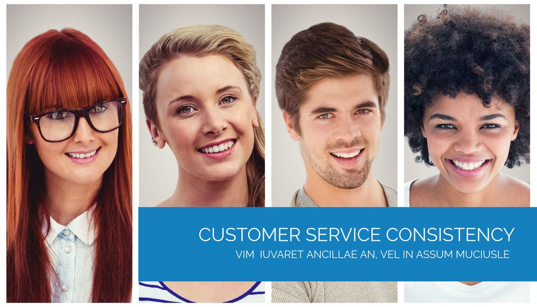 Diverse Customer Service Team with Approachable Smiles