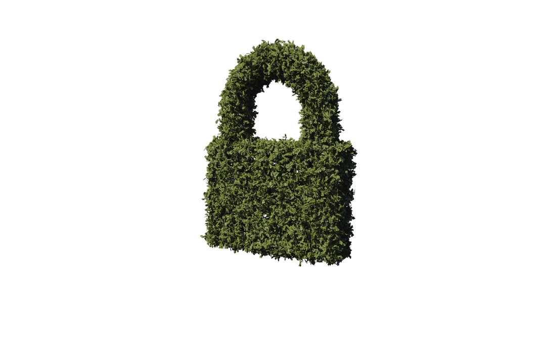 Grass Padlock Illustration on Transparent Background for Security and Nature Concepts - Download Free Stock Images Pikwizard.com