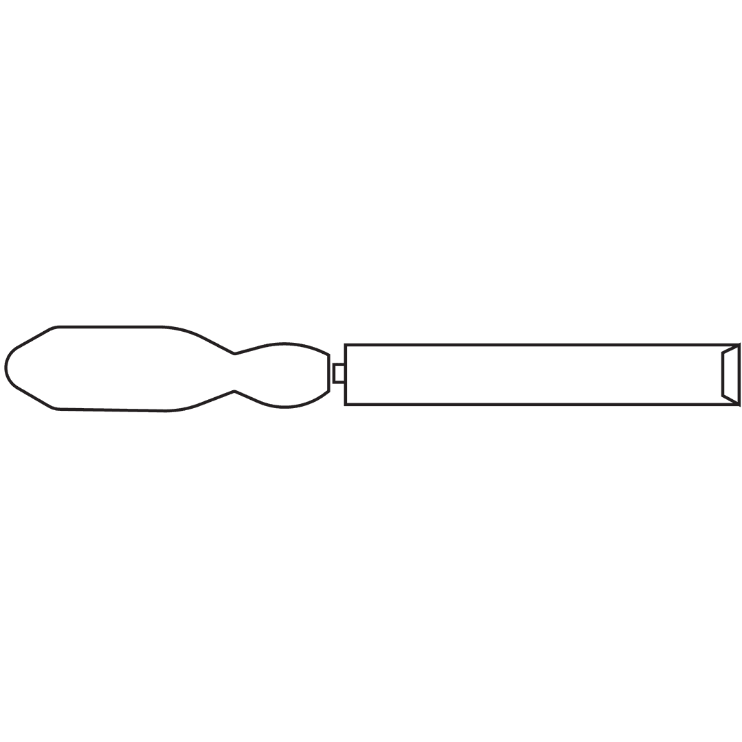 Black Chisel Outline on Transparent Background for Professional Designs