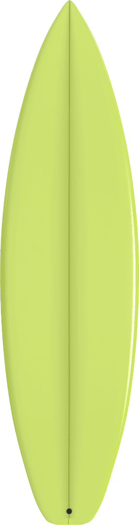 Yellow Surfboard Illustration on Transparent Background for Summer Sports Projects