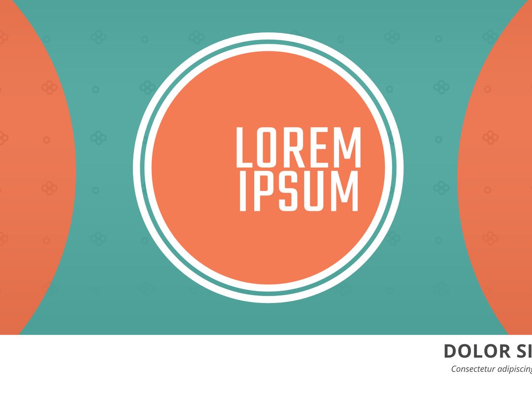 Minimalistic Graphic Design with Central Circle and Placeholder Text