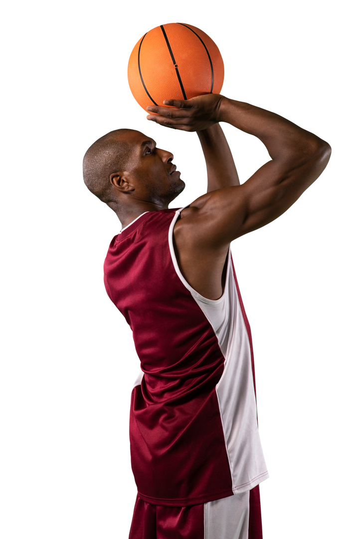 African American Male Basketball Player Throwing Ball Transparent Background - Download Free Stock Images Pikwizard.com