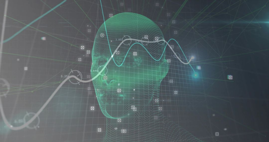 Futuristic Digital Artificial Intelligence Visualization Concept