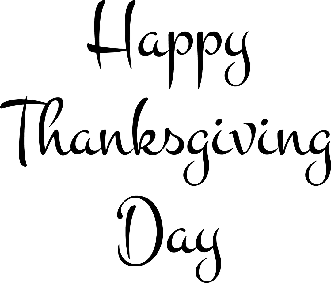 Transparent Happy Thanksgiving Day Festive Greeting