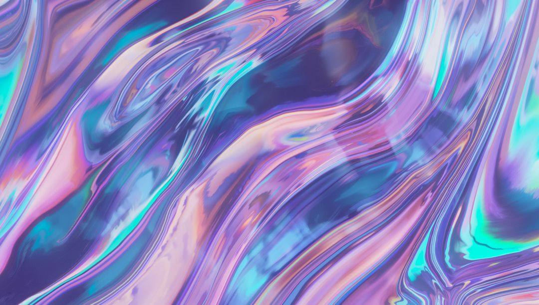 Colorful Iridescent Fluid Marble Abstract Pattern