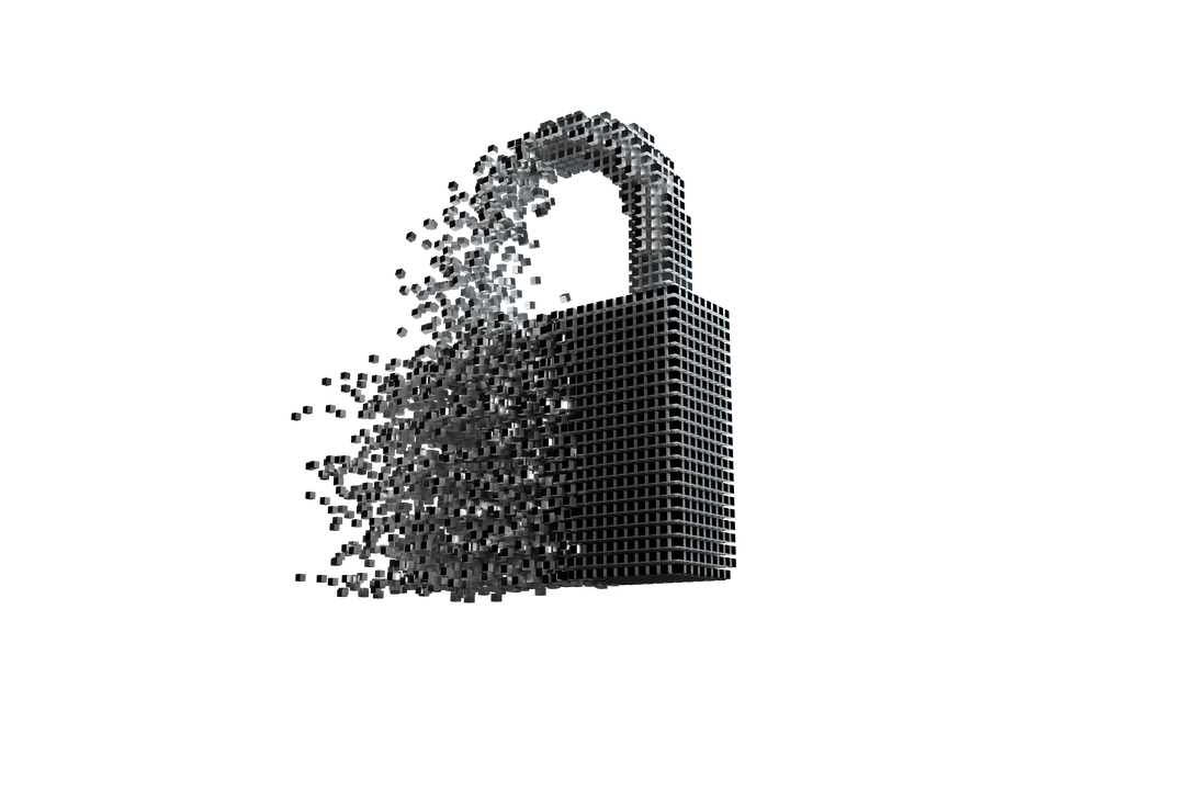 Digital Pixelated Padlock on Transparent Background Symbolizing Security - Download Free Stock Images Pikwizard.com