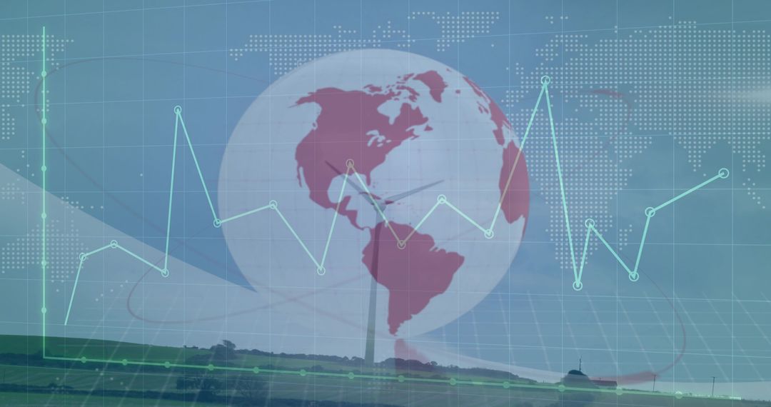 Global Renewable Energy Data with Digital Map and Graph Overlays