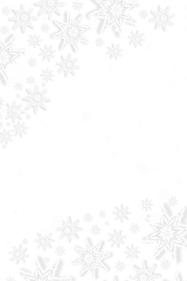 Isolated Snowflake Stars on Transparent Background for Winter Design