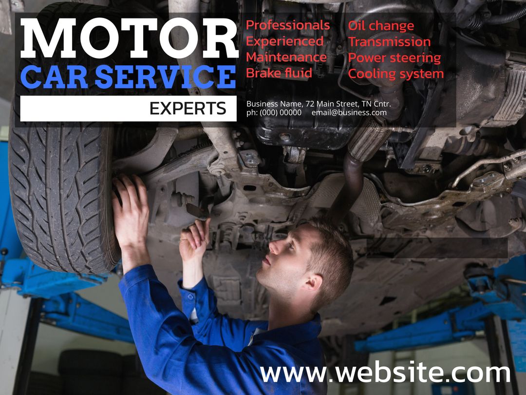 Automotive Mechanic Performing Car Inspection