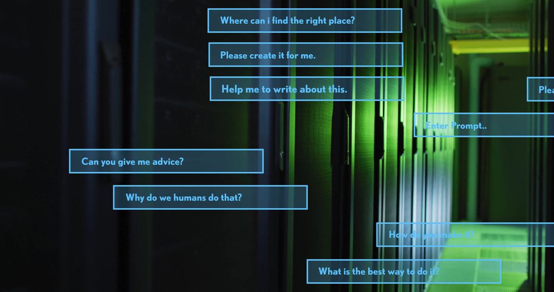 Digital Dialogue Concepts in Modern Server Room