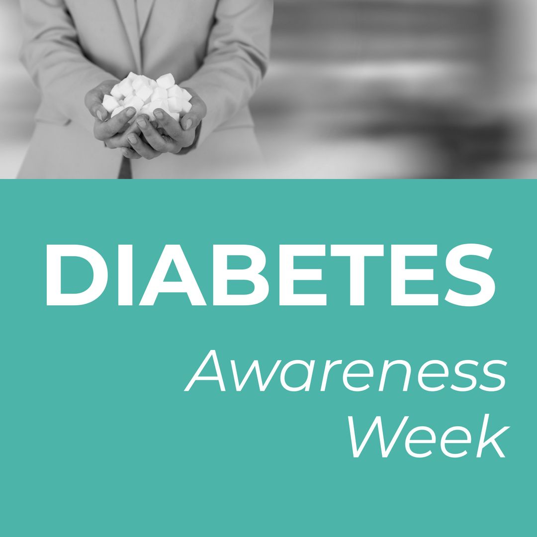 Diabetes Awareness Week Campaign Visual with Sugar Cubes
