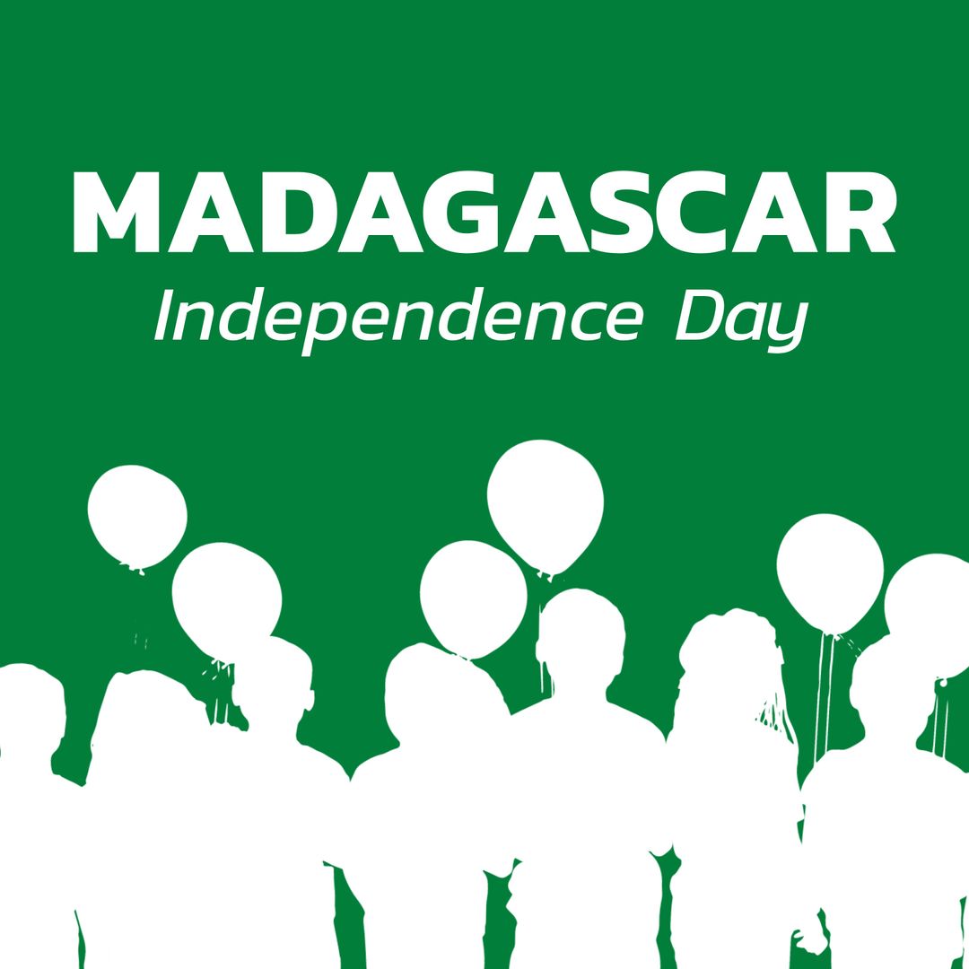 Madagascar Independence Day Celebration Silhouette