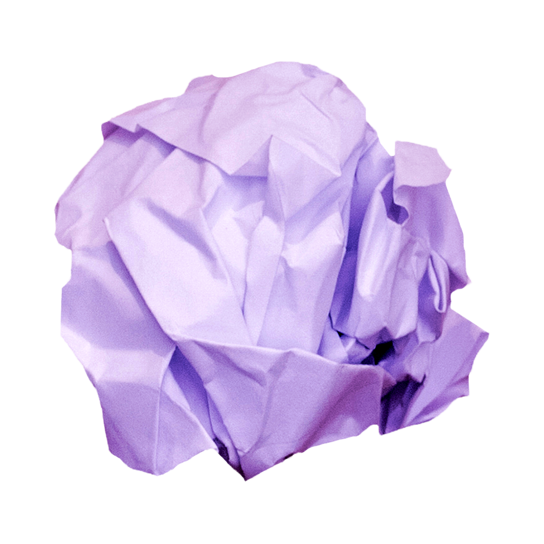 Purple Crumbled Paper Ball on Transparent Background - Download Free Stock Images Pikwizard.com