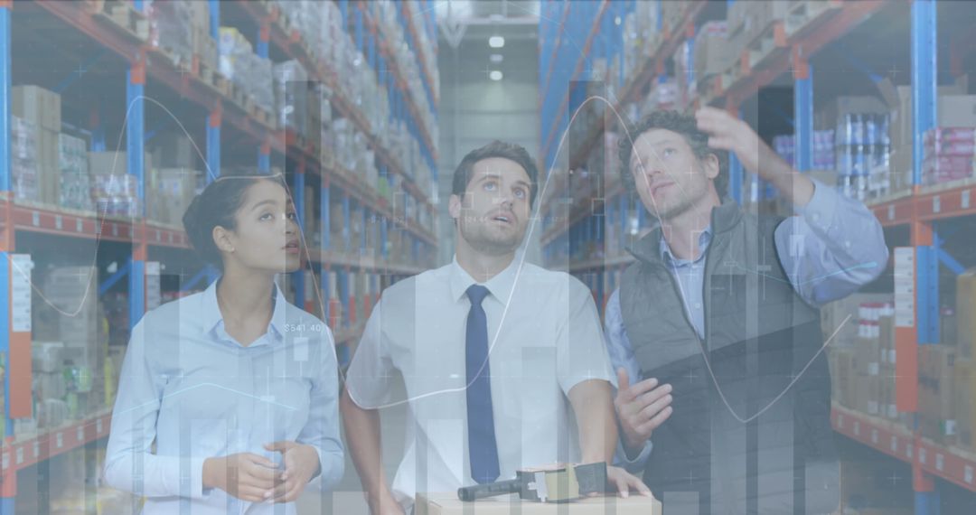 Warehouse Team Analyzing Supply Chain and Growth Trends