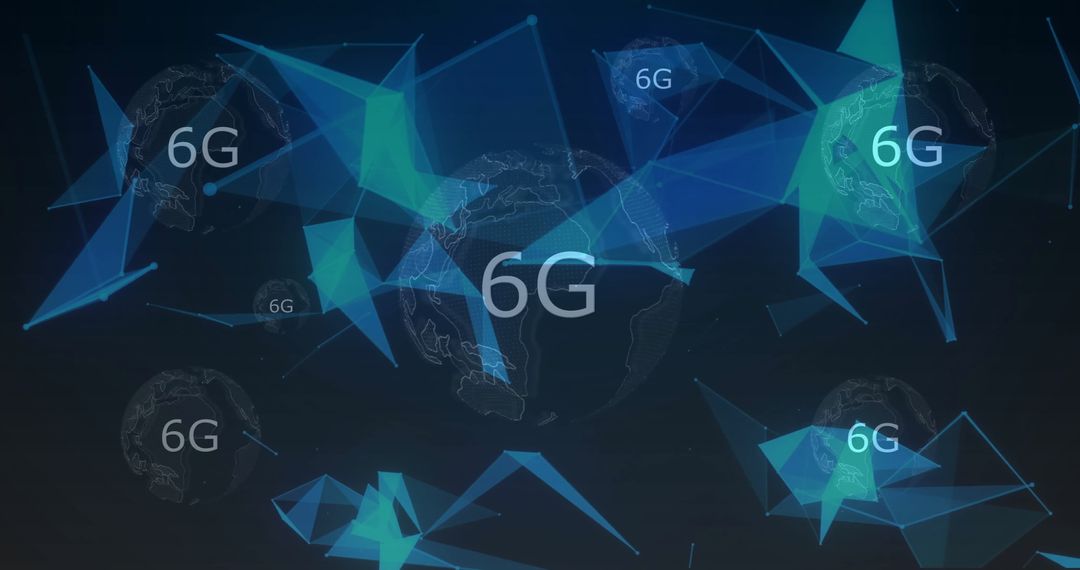 Global Connectivity Concept with 6G Technology Symbols