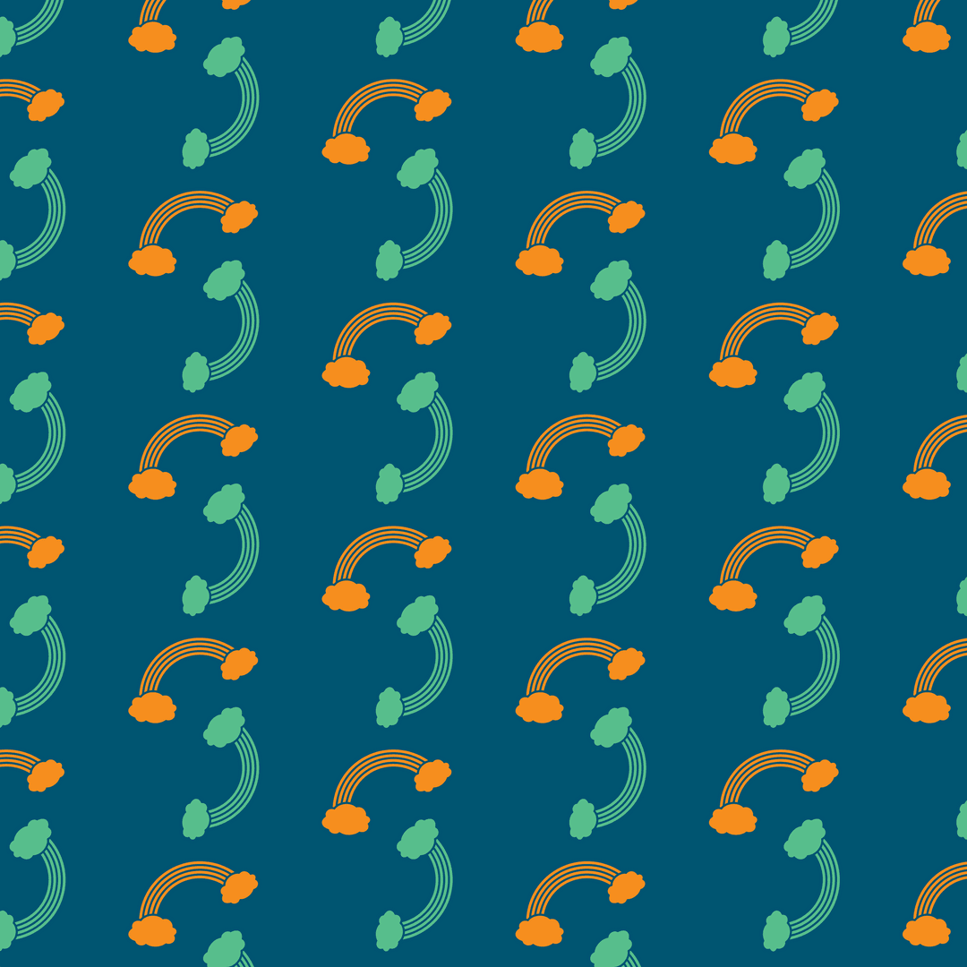 Abstract Rainbow Pattern with Transparent Background Illustration