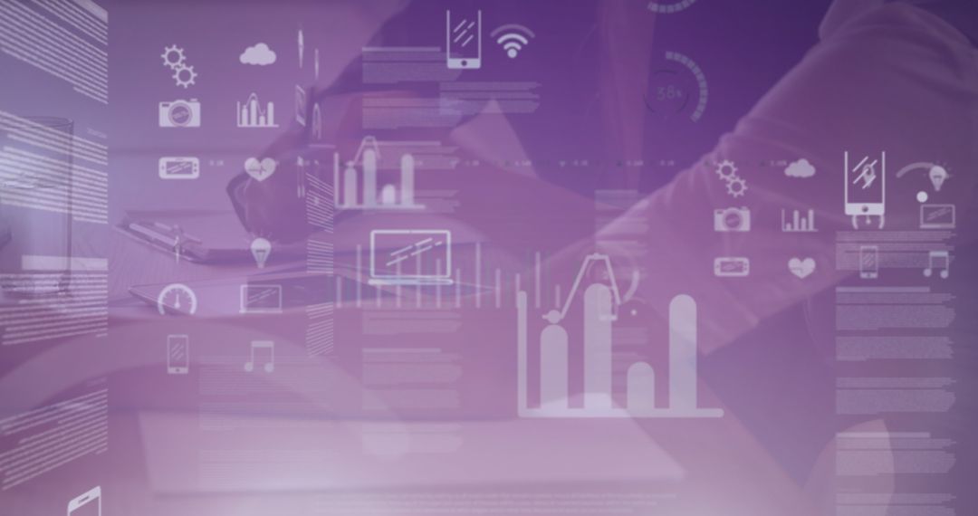 Futuristic Digital Interface with Business Network Connection