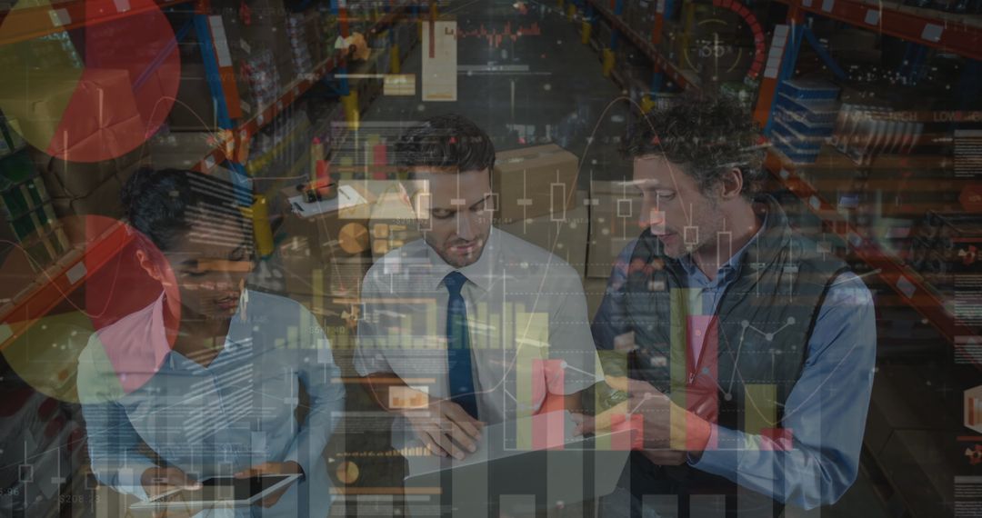 Diverse Workers Analyzing Data in Warehouse Environment