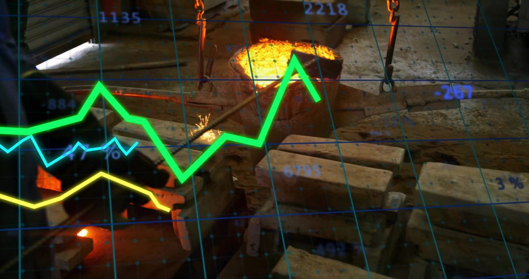 Industrial Foundry Process with Analytic Overlay