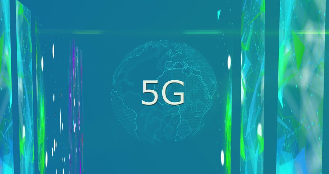 5G Technology and Global Network Concept Background
