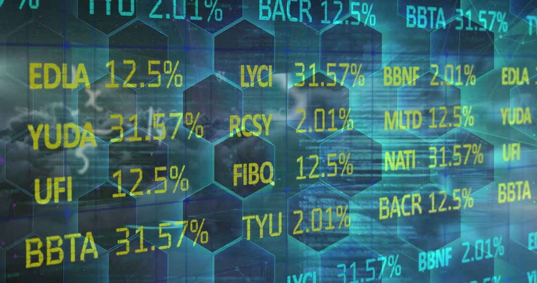 Financial Data Processing on Digital Hexagonal Network