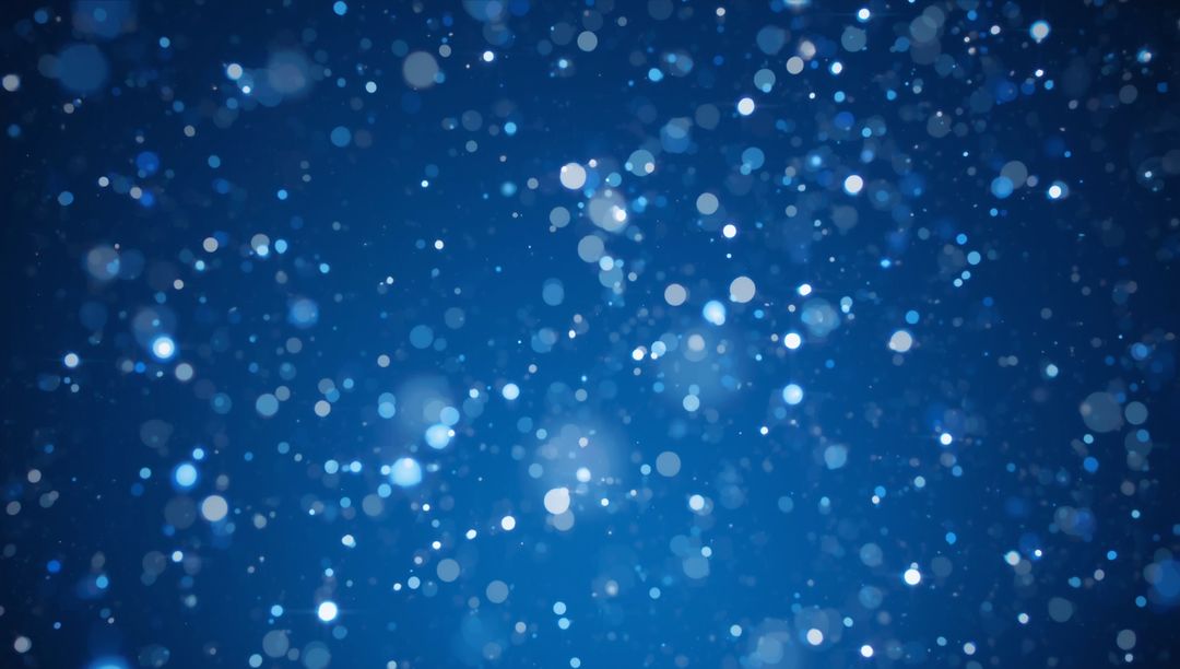 Ethereal Bokeh with Luminous Blue Orbs