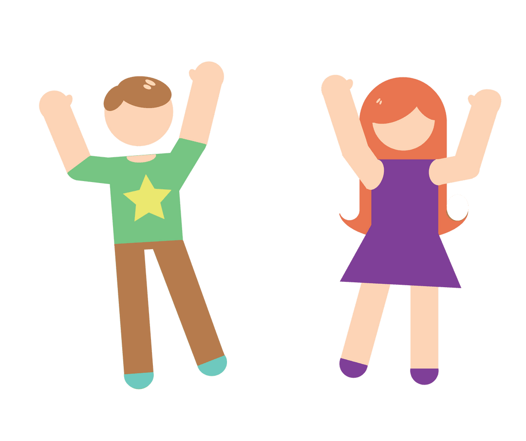 Happy Couple Expression on Transparent Vector Illustration