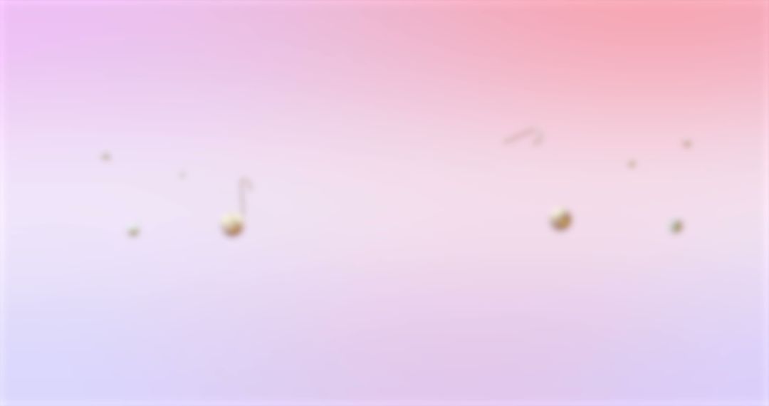Floating Christmas Ornaments on Soft Pink Gradient Background