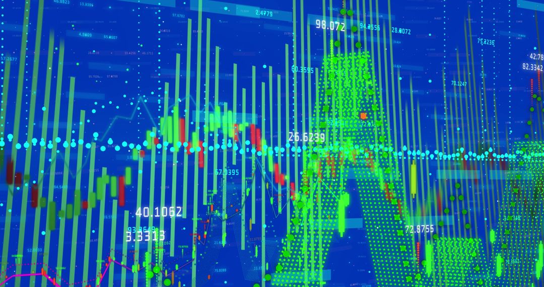 Abstract Financial Data Visualization in Digital Interface
