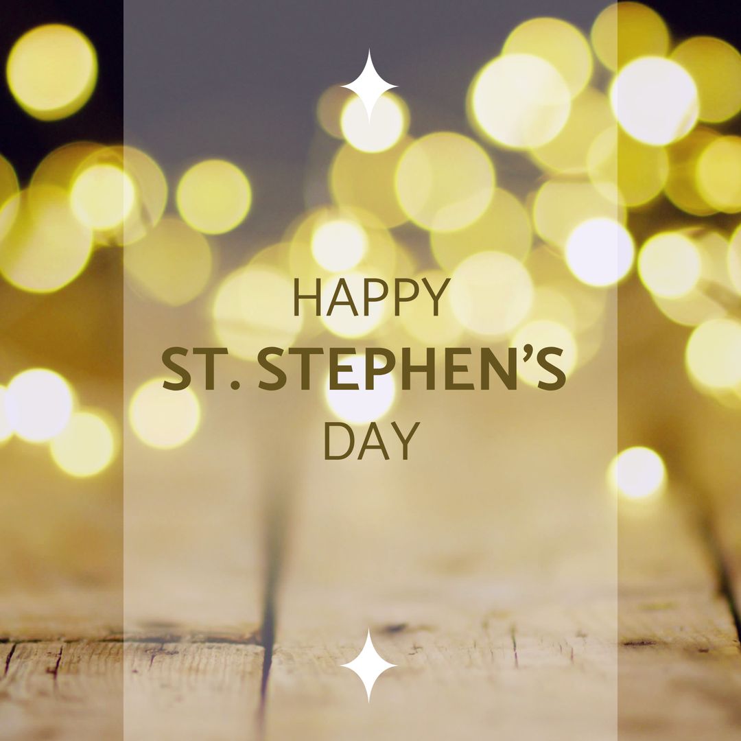 St. Stephen's Day Celebration with Golden Bokeh Lights
