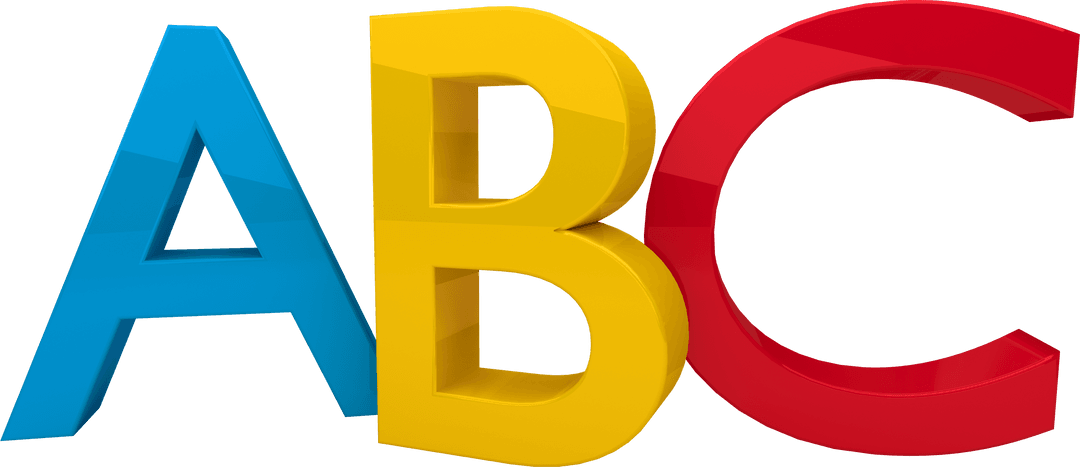 Colorful Transparent ABC Letters for Educational Design