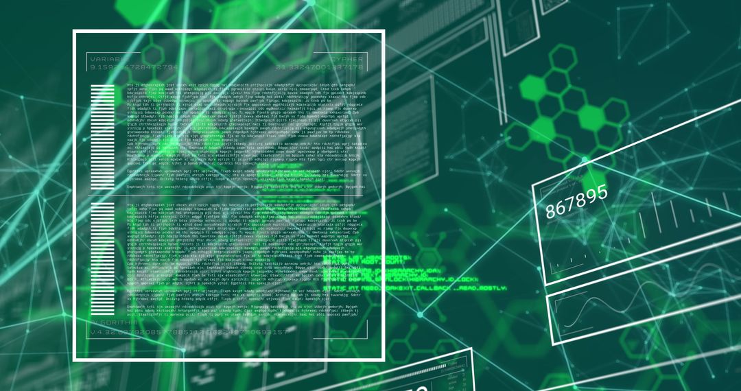 Digital Interface Showing Scientific Data Processing