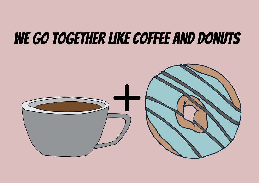 Perfect Pairings: Coffee and Donut Design for Friendship Themes - Download Free Stock Templates Pikwizard.com