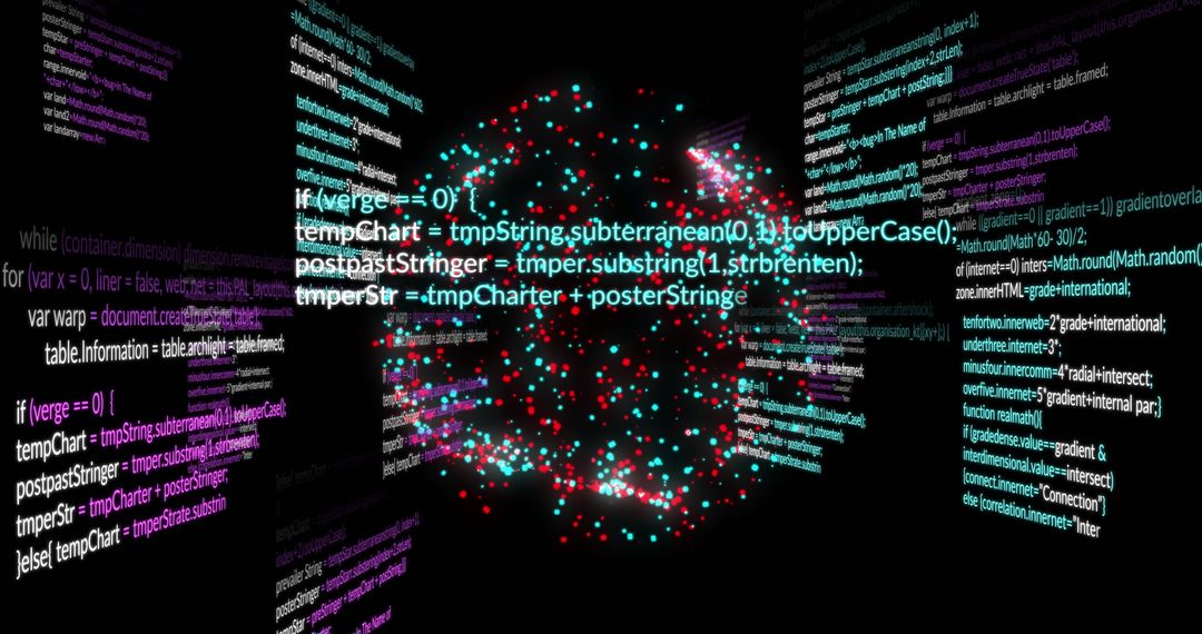 Abstract Digital Globe Revealing Global Connections and Data Processing