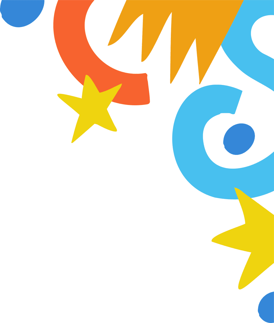 Vibrant Abstract Shapes on Transparent Background Celebration