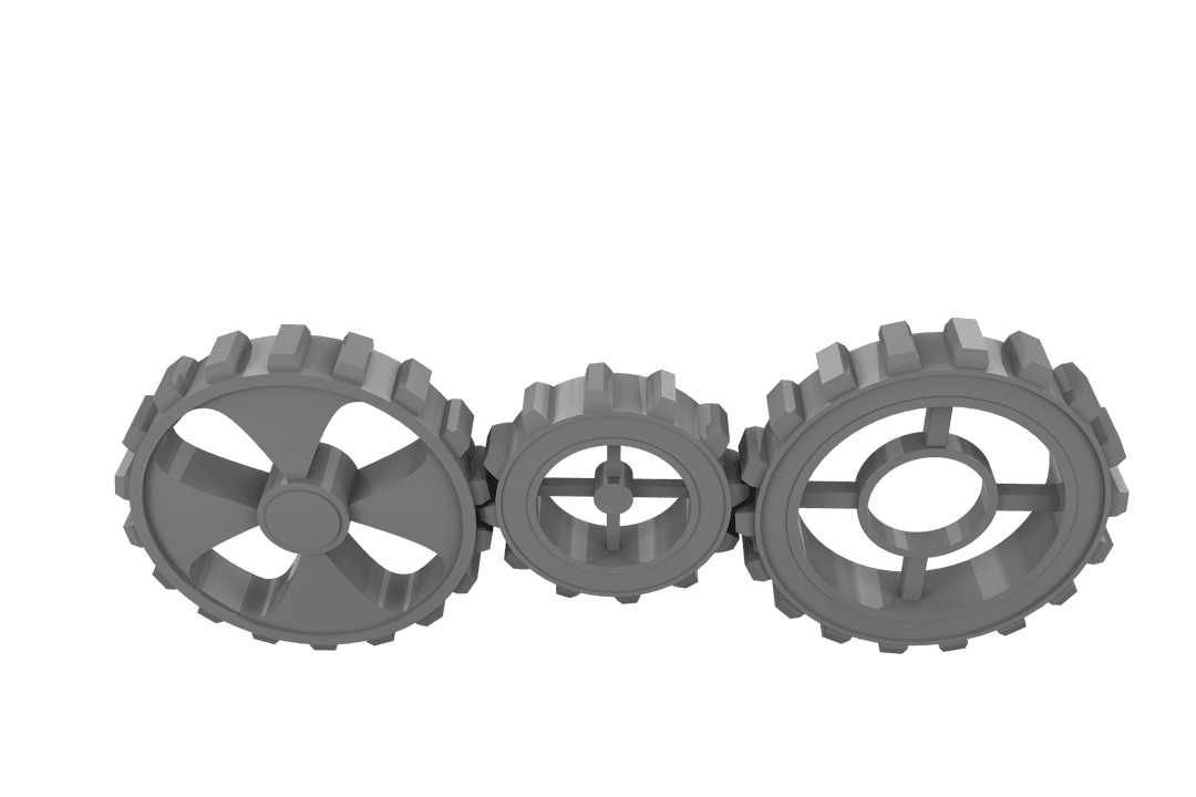 Transparent Grey Cogs Illustration for Engineering Concepts
