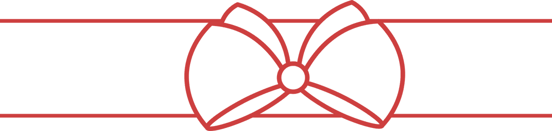 Red Bow Ribbon on Transparent Background