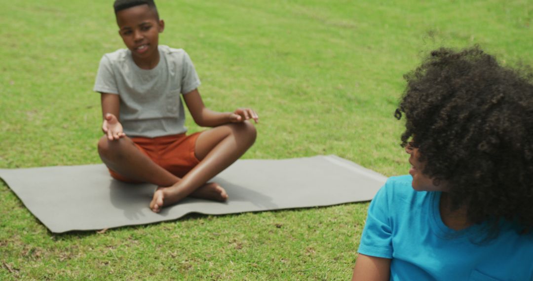 Children Practicing Yoga Outdoors, Embracing Healthy Lifestyle - Free Images, Stock Photos and Pictures on Pikwizard.com