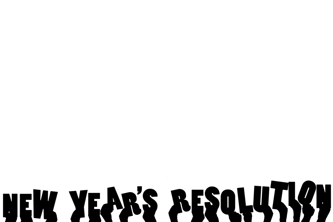 Illustration of New Year's Resolution on Transparent Background