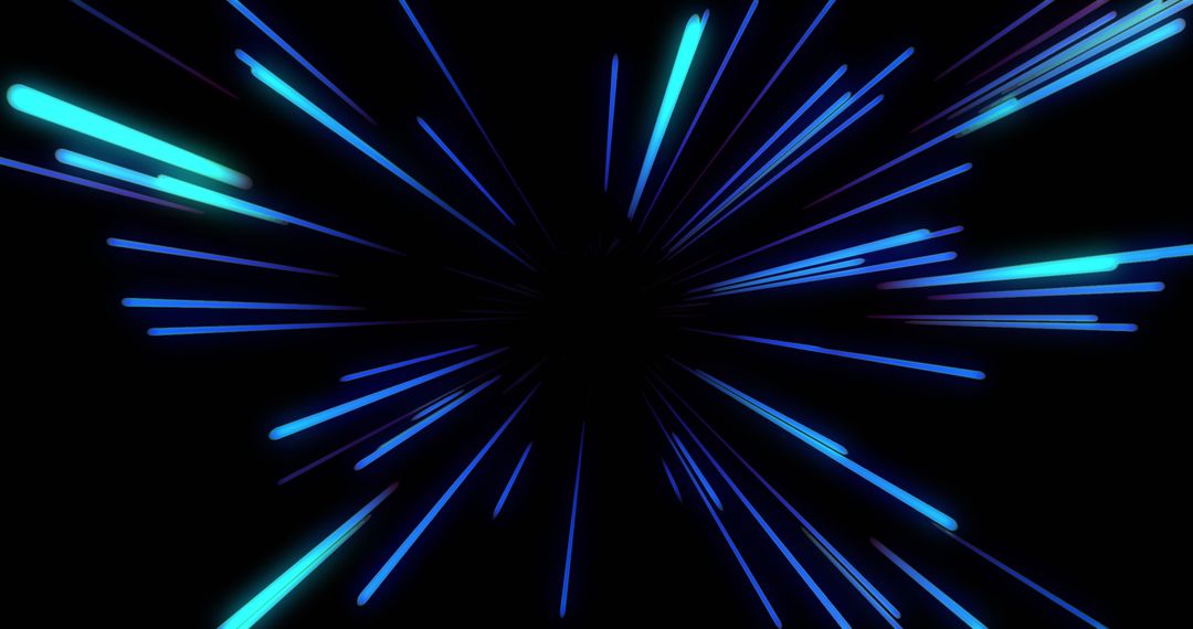 Abstract Futuristic Neon Lights in Dynamic Motion
