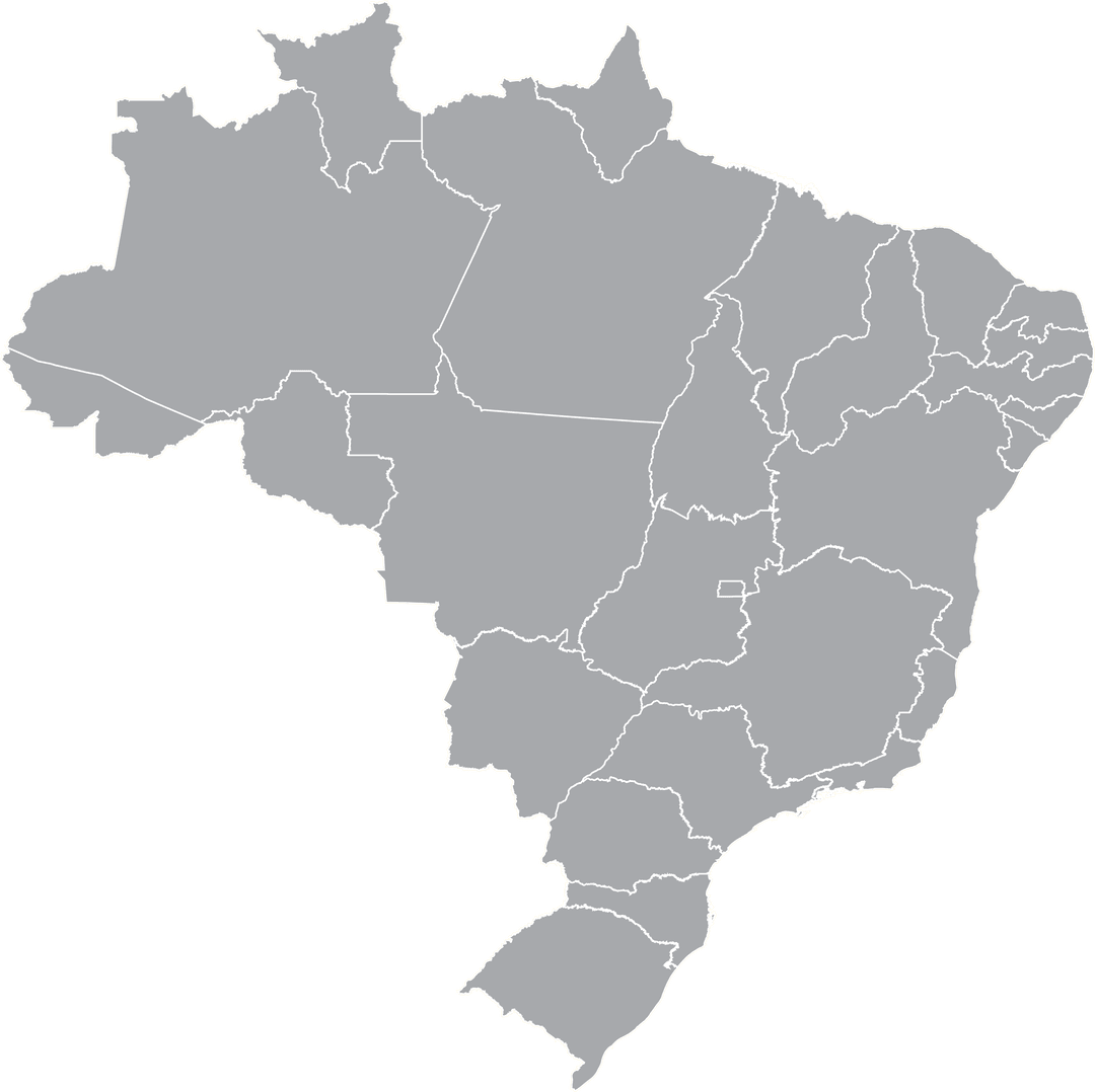 Transparent Vector Illustration of Brazil Map in Grey