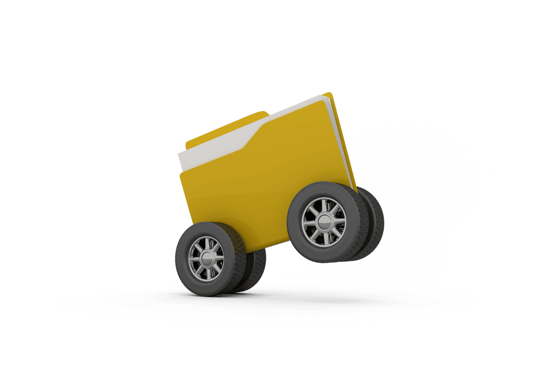Transparent Moving Folder on Wheels Conceptual Design