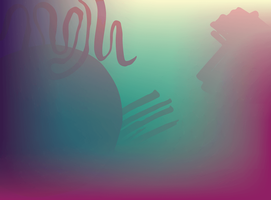 Digital Abstract Shapes on Transparent Background Illustration