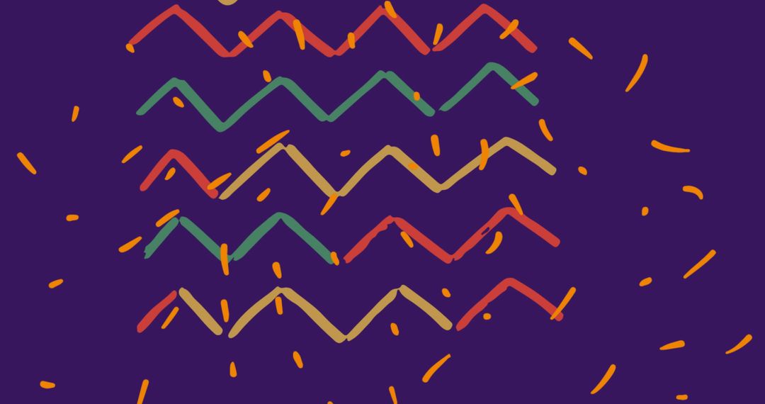 Vibrant Abstract Pattern with Colorful Zigzag Lines