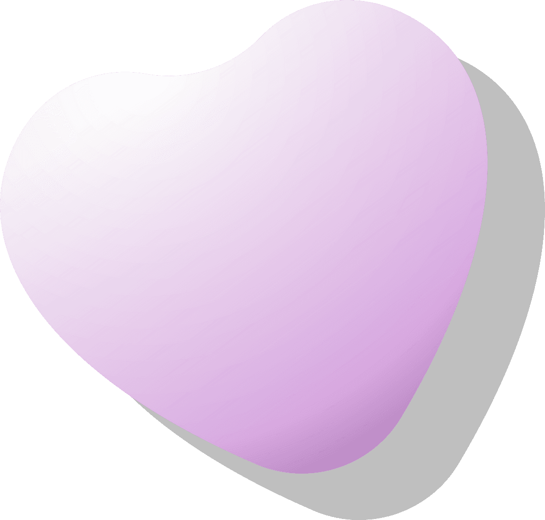 Abstract Heart Shapes Transparent Minimal Liquid Design