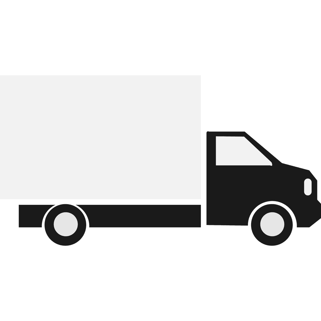 Simple Truck Vector Icon on Transparent Background