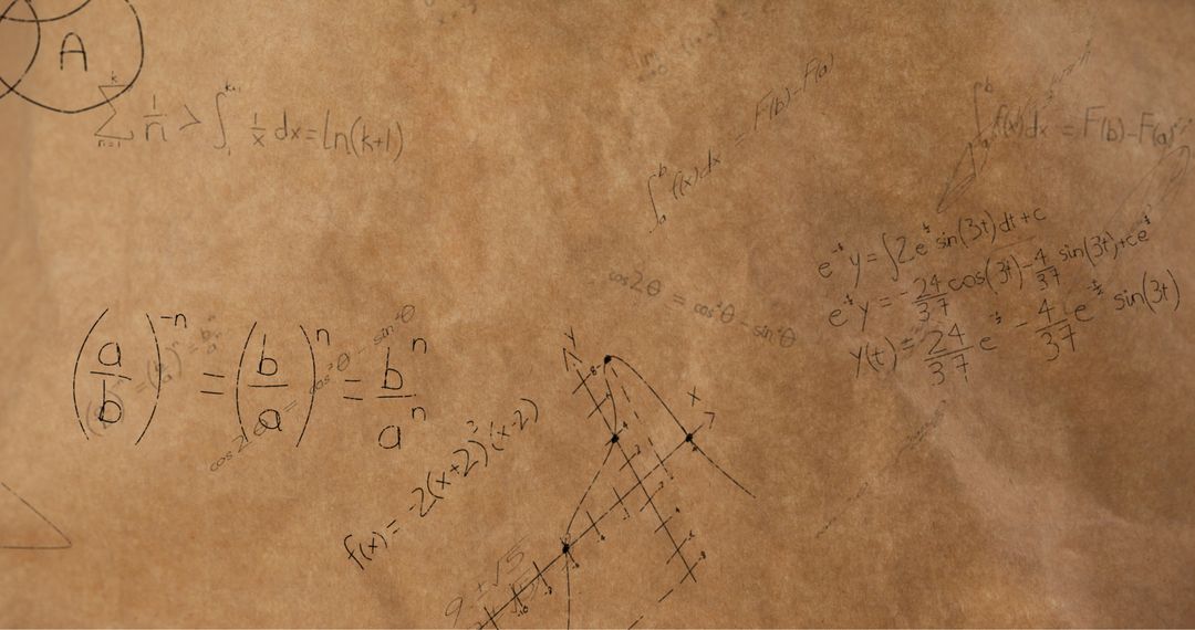 Conceptual Mathematical Equations and Graphs on Textured Background - Free Images, Stock Photos and Pictures on Pikwizard.com