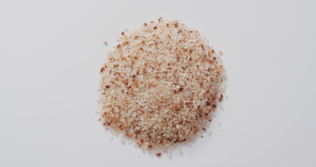 Himalayan Pink Salt Pile on White Background for Cooking and Wellness
