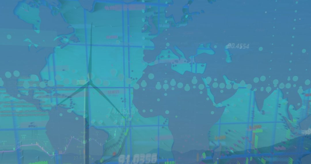 Data Processing over Wind Turbine with Global Map