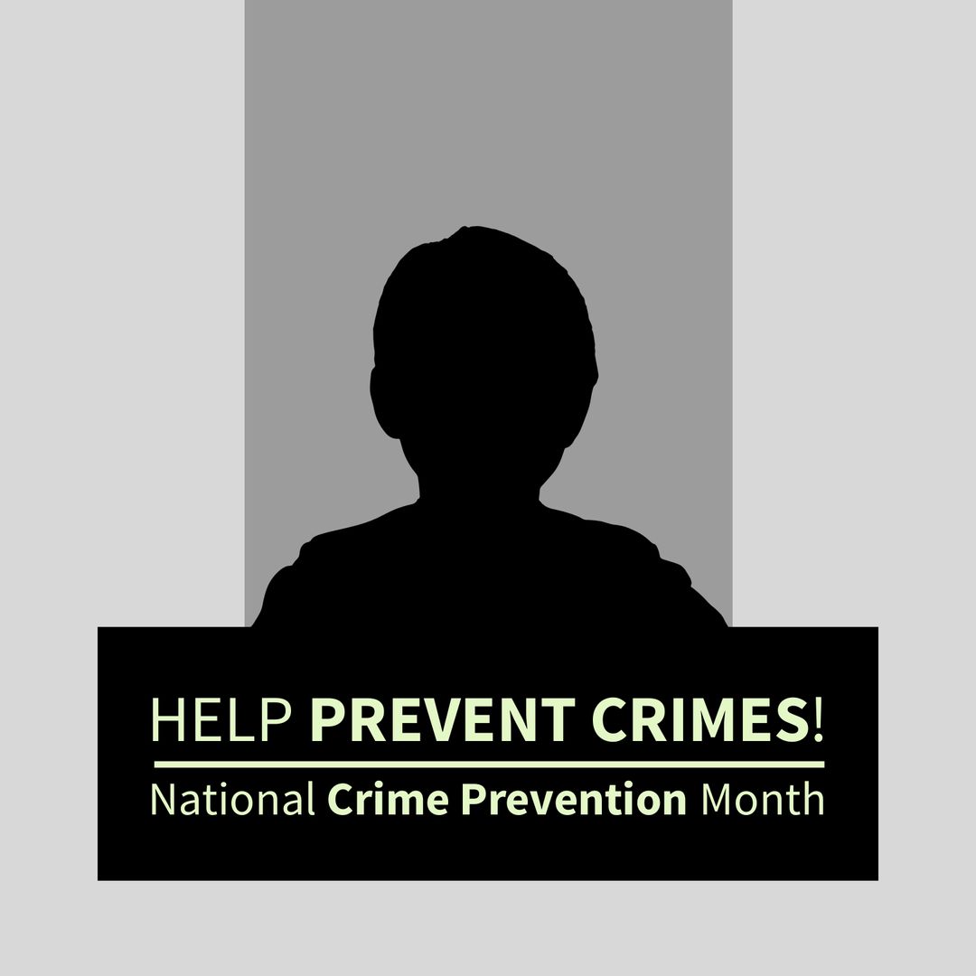 National Crime Prevention Month Awareness Poster Illustration - Download Free Stock Templates Pikwizard.com